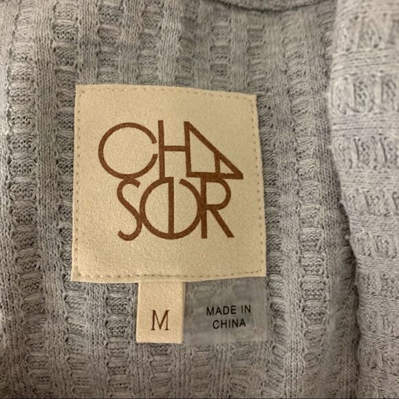 Chaser Purple Waffle Knit Pullover Top Large - Picture 4 of 5